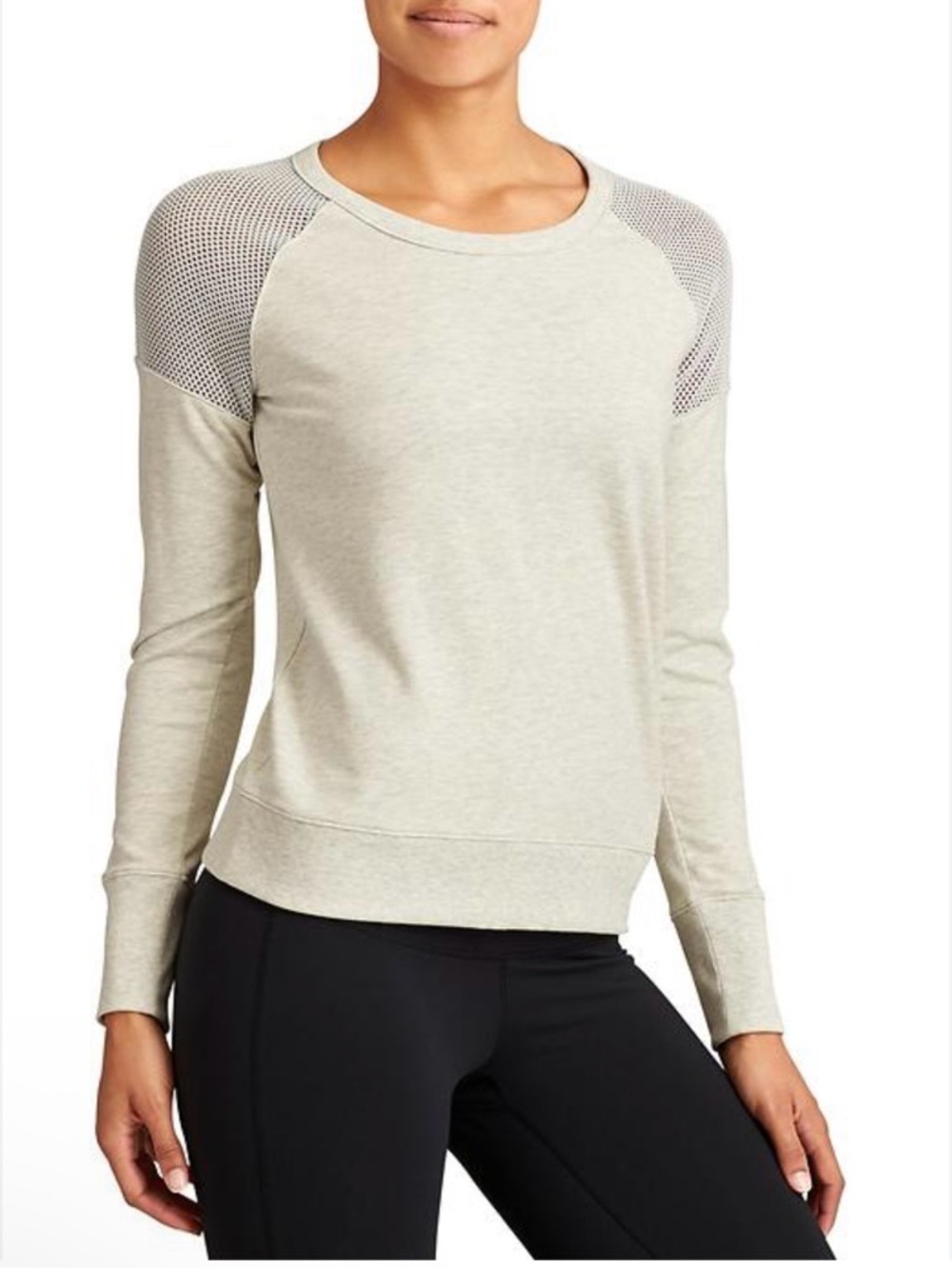 Women’s Athleta Citytime Mesh Shoulder Pullover Sweatshirt, size Large